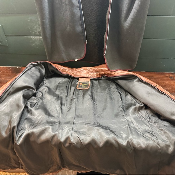 Reed 🇺🇸 Made in USA Brown Leather Field Chore Casual Jacket w/ Liner Men’s L/XL - Picture 7 of 9